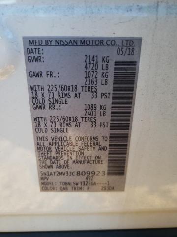 2018 NISSAN ROGUE S/SL 5N1AT2MV3JC809923