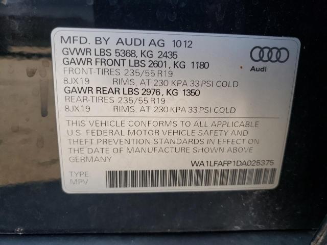 VIN WA1LFAFP1DA025375 2013 Audi Q5, Premium Plus no.10