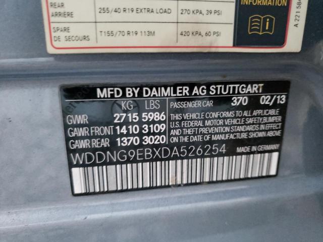 2013 MERCEDES-BENZ S-CLASS S5 WDDNG9EBXDA526254