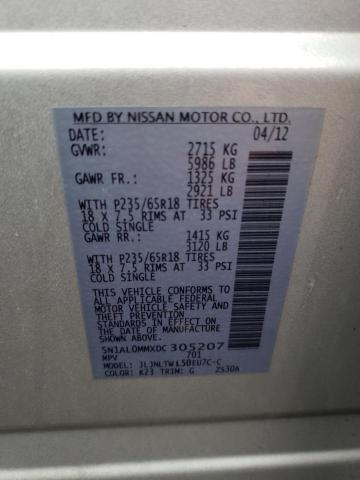 2013 INFINITI JX35 5N1AL0MMXDC305207