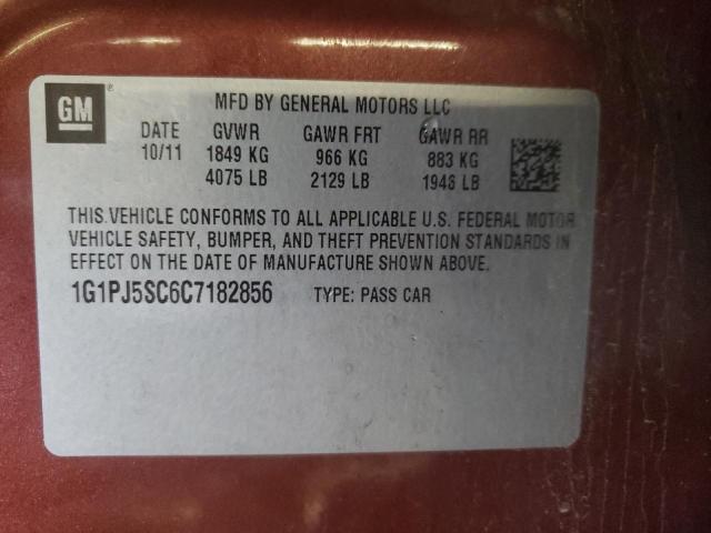 2012 CHEVROLET CRUZE ECO - 1G1PJ5SC6C7182856