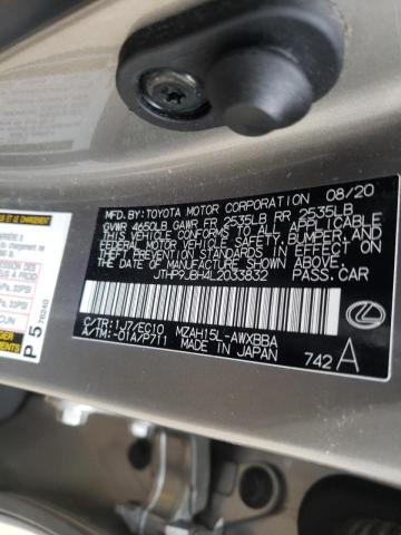 2020 LEXUS UX 250H JTHP9JBH4L2033832