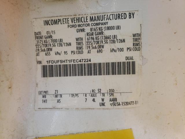 2015 FORD F550 SUPER 1FDUF5HT1FEC47224