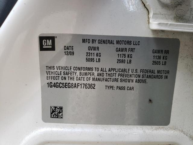 2010 BUICK LACROSSE C 1G4GC5EG8AF176362