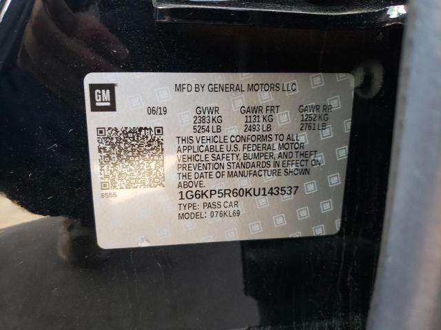 2019 CADILLAC CT6 SPORT 1G6KP5R60KU143537