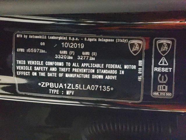 VIN ZPBUA1ZL5LLA07135 2020 Lamborghini Urus no.10