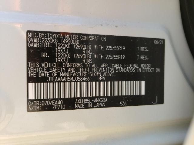 2021 TOYOTA VENZA LE/X JTEAAAAH5MJ058466