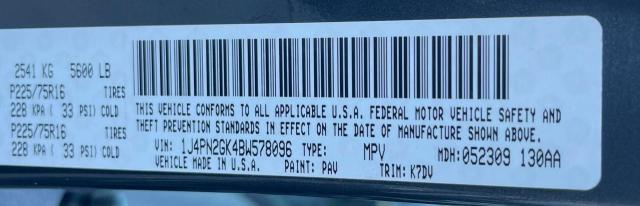 2011 JEEP LIBERTY SP 1J4PN2GK4BW578096