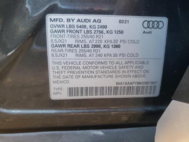 2021 AUDI Q5 SPORTBA WA15AAFY8M2067987