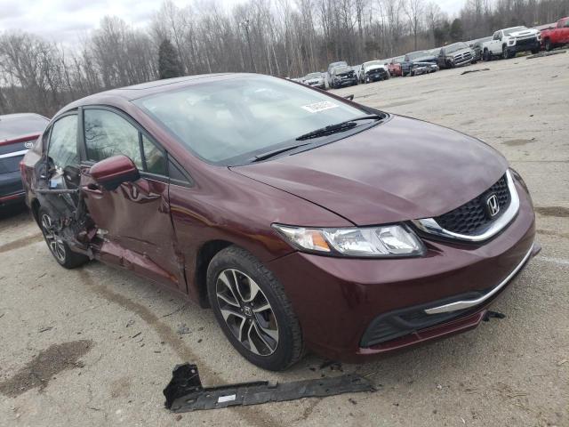 Salvage cars for sale from Copart Louisville, KY: 2015 Honda Civic EX