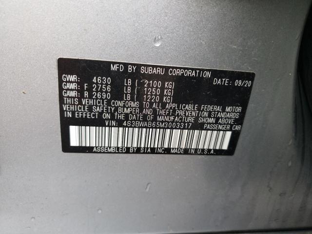 2021 SUBARU LEGACY 4S3BWAB65M3003317
