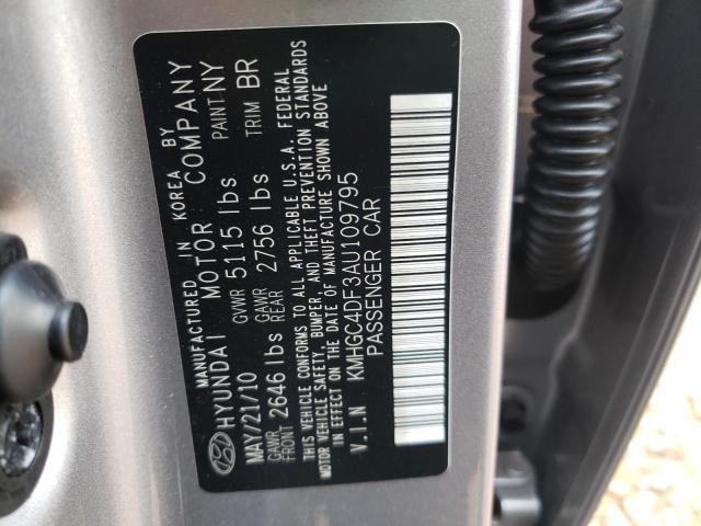 2010 HYUNDAI GENESIS 4. KMHGC4DF3AU109795