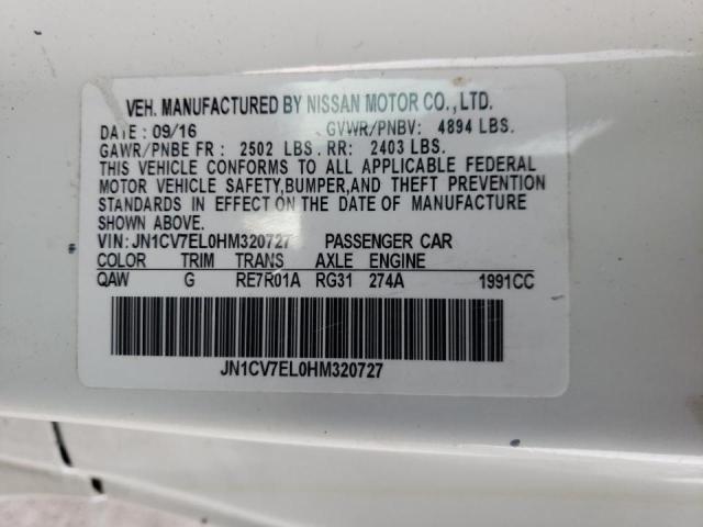 2017 INFINITI Q60 BASE JN1CV7EL0HM320727
