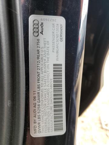 2012 AUDI A6 WAUBGAFC3CN012028