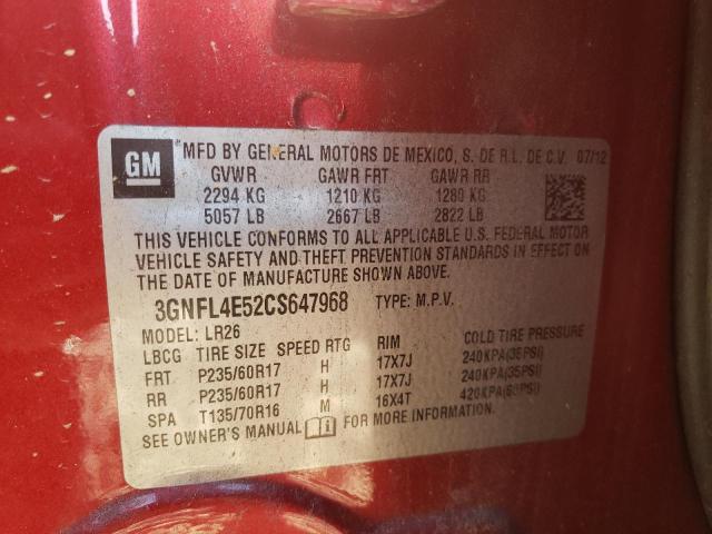 2012 CHEVROLET CAPTIVA SP 3GNFL4E52CS647968