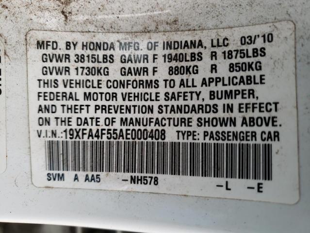 2010 HONDA CIVIC GX 19XFA4F55AE000408