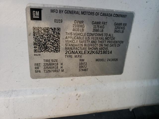 2019 CHEVROLET UK - 2GNAXLEX2K6218014