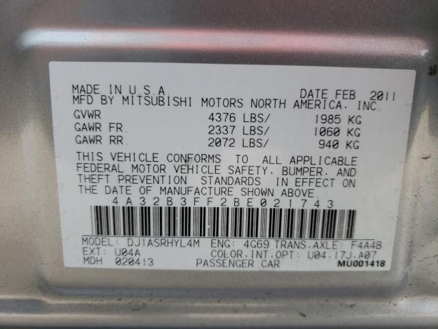 2011 MITSUBISHI GALANT ES 4A32B3FF2BE021743