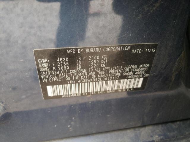 2020 SUBARU LEGACY 4S3BWAB62L3013107