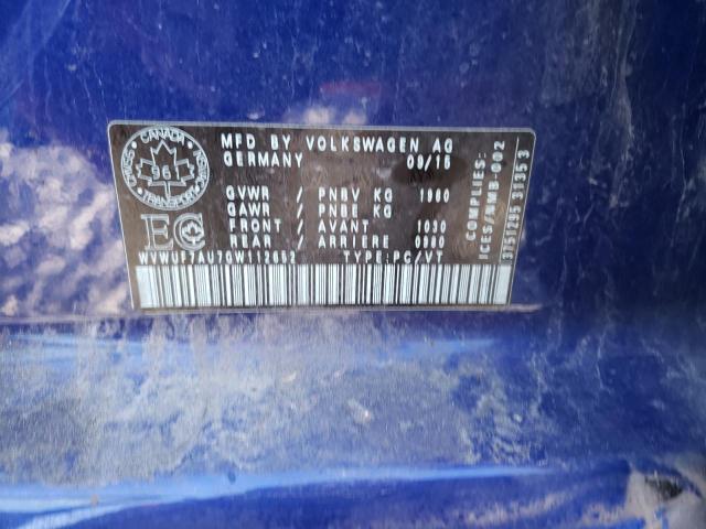 2016 VOLKSWAGEN GOLF R WVWUF7AU7GW112652