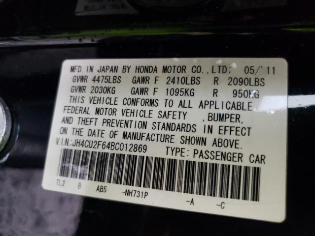 2011 ACURA TSX JH4CU2F64BC012869