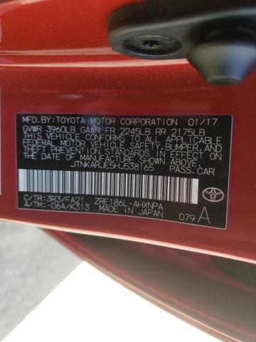 2017 TOYOTA COROLLA IM JTNKARJE5HJ538165