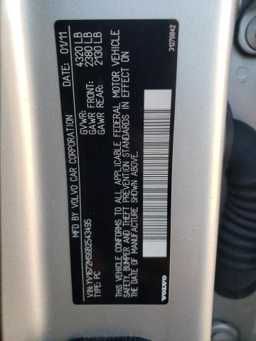 2011 VOLVO S40 T5 YV1672MS6B2543495