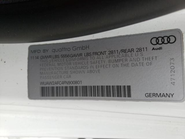 2015 AUDI RS7 WUAW2AFC4FN900801