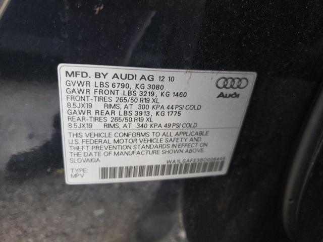 2011 AUDI 100 E WA1LGAFE3BD006446