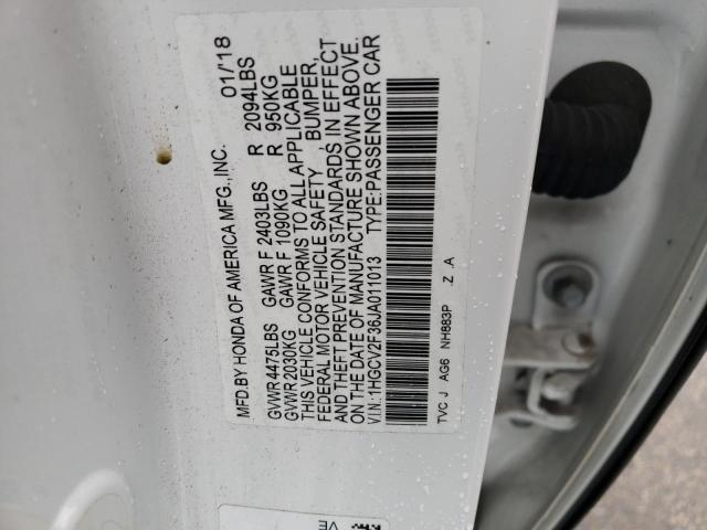 1HGCV2F36JA011013 Honda Accord Spo 2018. Фото: 9