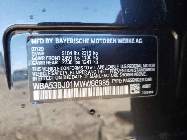 2021 BMW 540 I WBA53BJ01MWW88985
