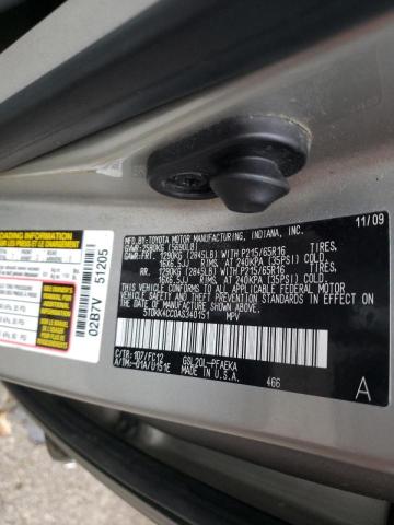 2010 TOYOTA SIENNA CE 5TDKK4CC0AS340151