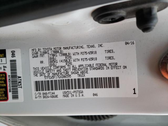 2016 TOYOTA TACOMA CRE 5TFEW5F17GX206595