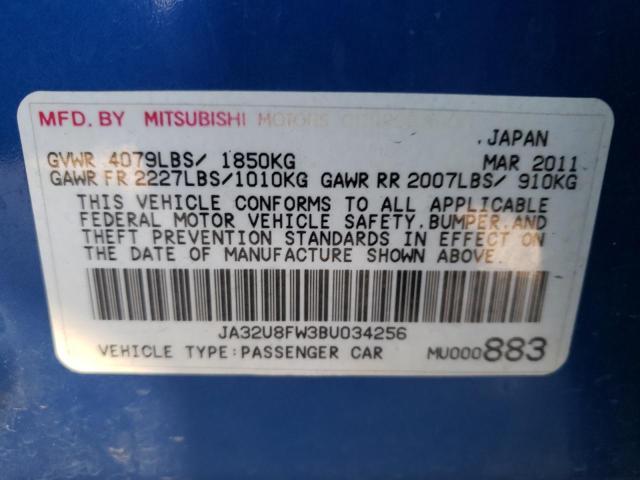 2011 MITSUBISHI LANCER GTS JA32U8FW3BU034256
