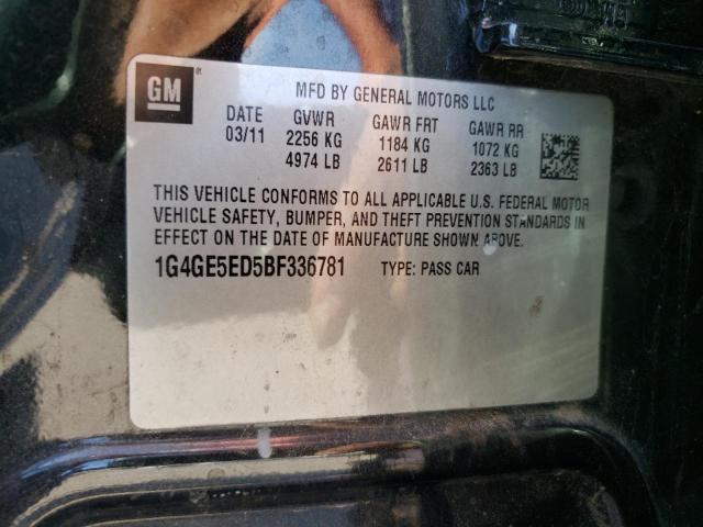 2011 BUICK LACROSSE C 1G4GE5ED5BF336781