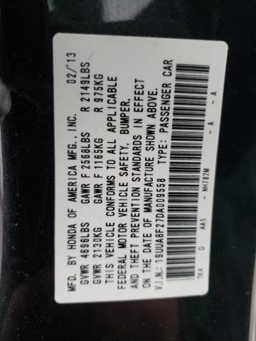2013 ACURA TL 19UUA8F27DA009558