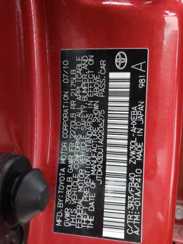 2010 TOYOTA PRIUS - JTDKN3DU1A0206275