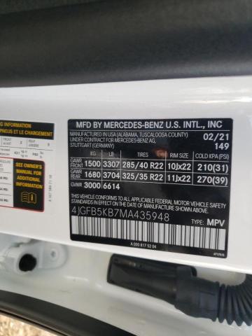 2021 MERCEDES-BENZ GLE 450 4M 4JGFB5KB7MA435948