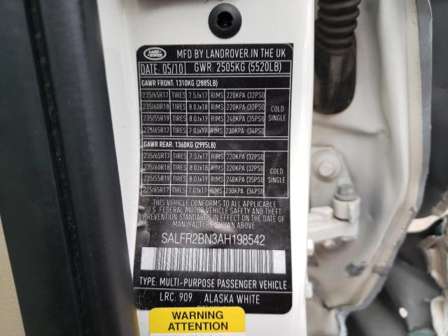 2010 LAND ROVER LR2 HSE SALFR2BN3AH198542
