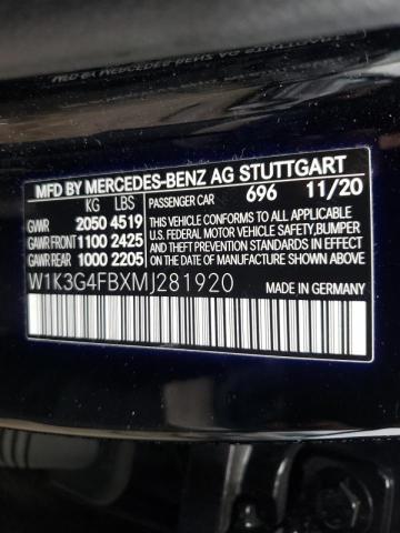 2021 MERCEDES-BENZ A 220 4MAT W1K3G4FBXMJ281920