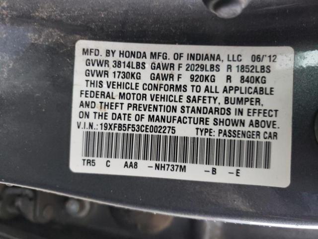 2012 HONDA CIVIC NATU 19XFB5F53CE002275