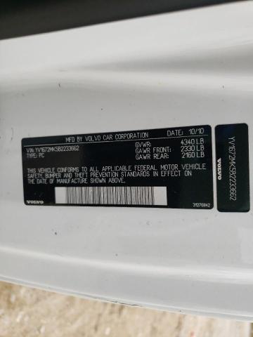 2011 VOLVO C30 T5 YV1672MK5B2233662