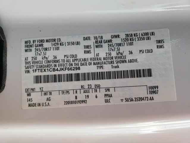 2018 FORD F-150 1FTEX1CB4JKF66298