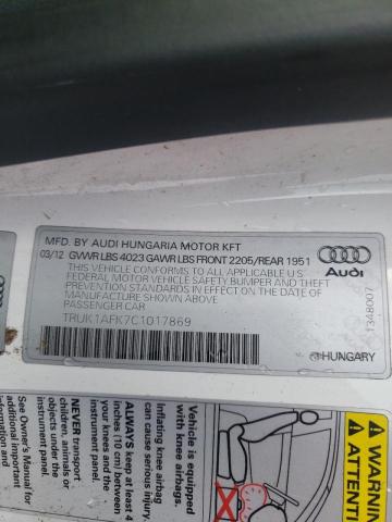 2012 AUDI TTS PRESTI TRUK1AFK7C1017869