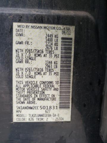 2012 NISSAN XTERRA OFF 5N1AN0NW2CC501831