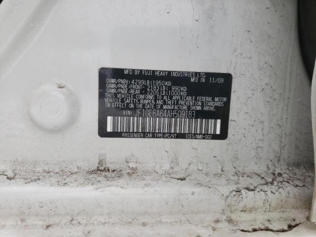 2010 SUBARU IMPREZA 2. JF1GE6A64AH509183