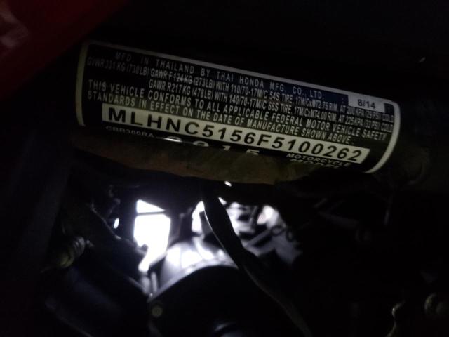 2015 HONDA CBR300 RA MLHNC5156F5100262