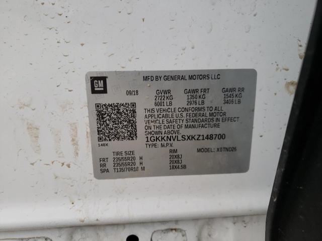 2019 GMC ACADIA ALL 1GKKNVLSXKZ148700