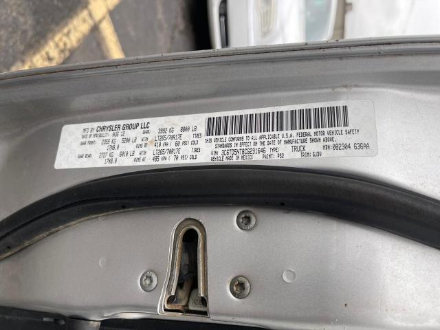 2012 DODGE RAM 2500 L 3C6TD5NT8CG291646