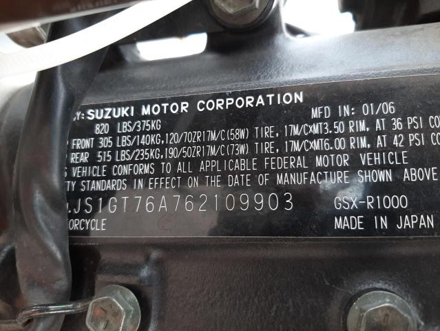 2006 SUZUKI GSX-R1000 JS1GT76A762109903